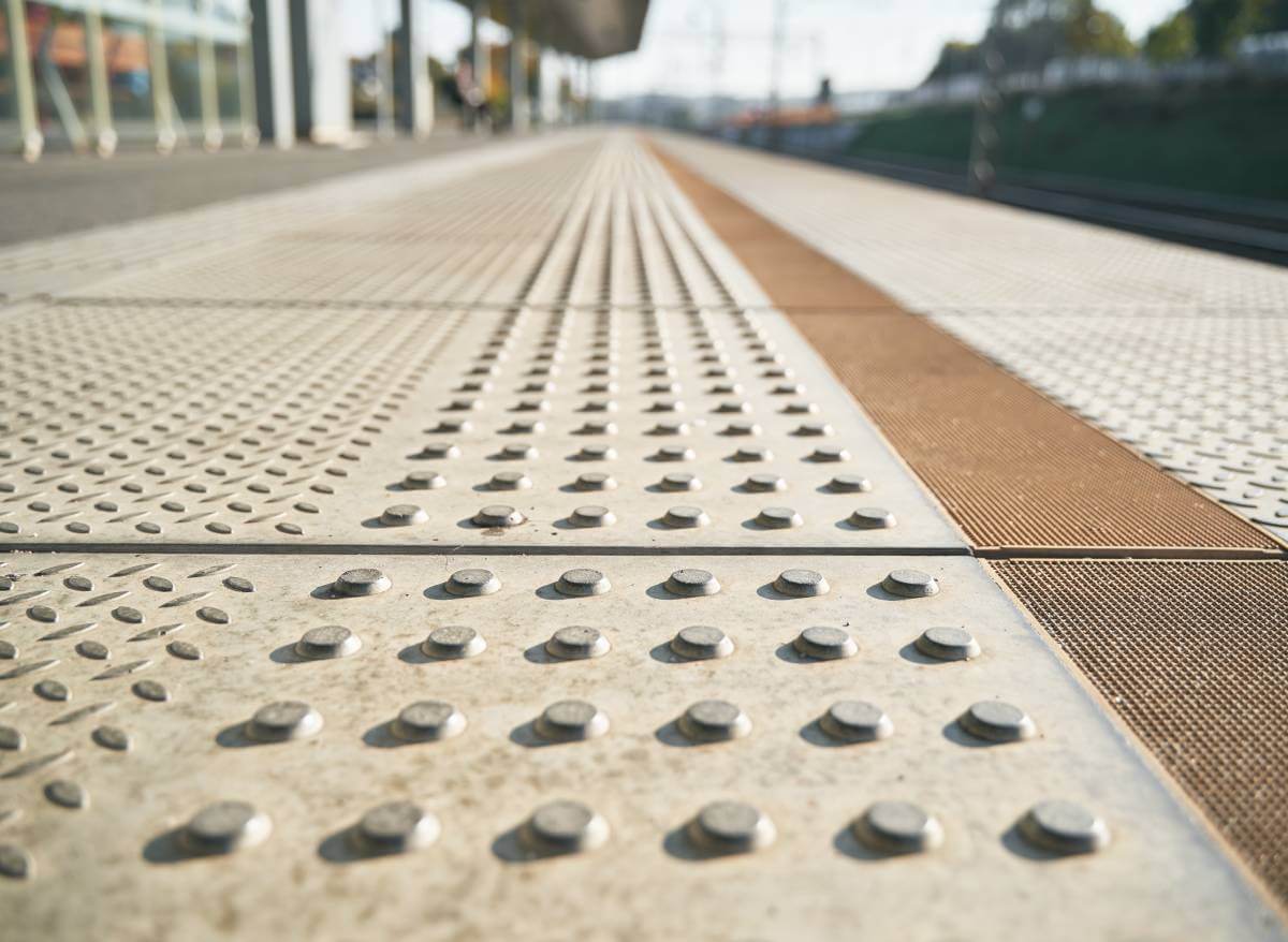 Blindenleitplatte