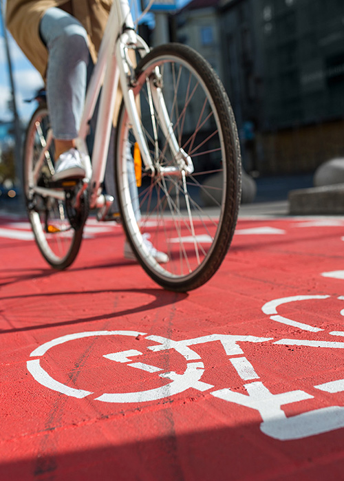 Mehr über sichere Radwege erfahren