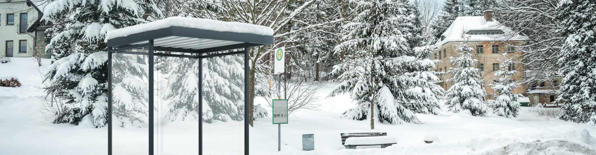 Wartehalle LEONIS im Winter