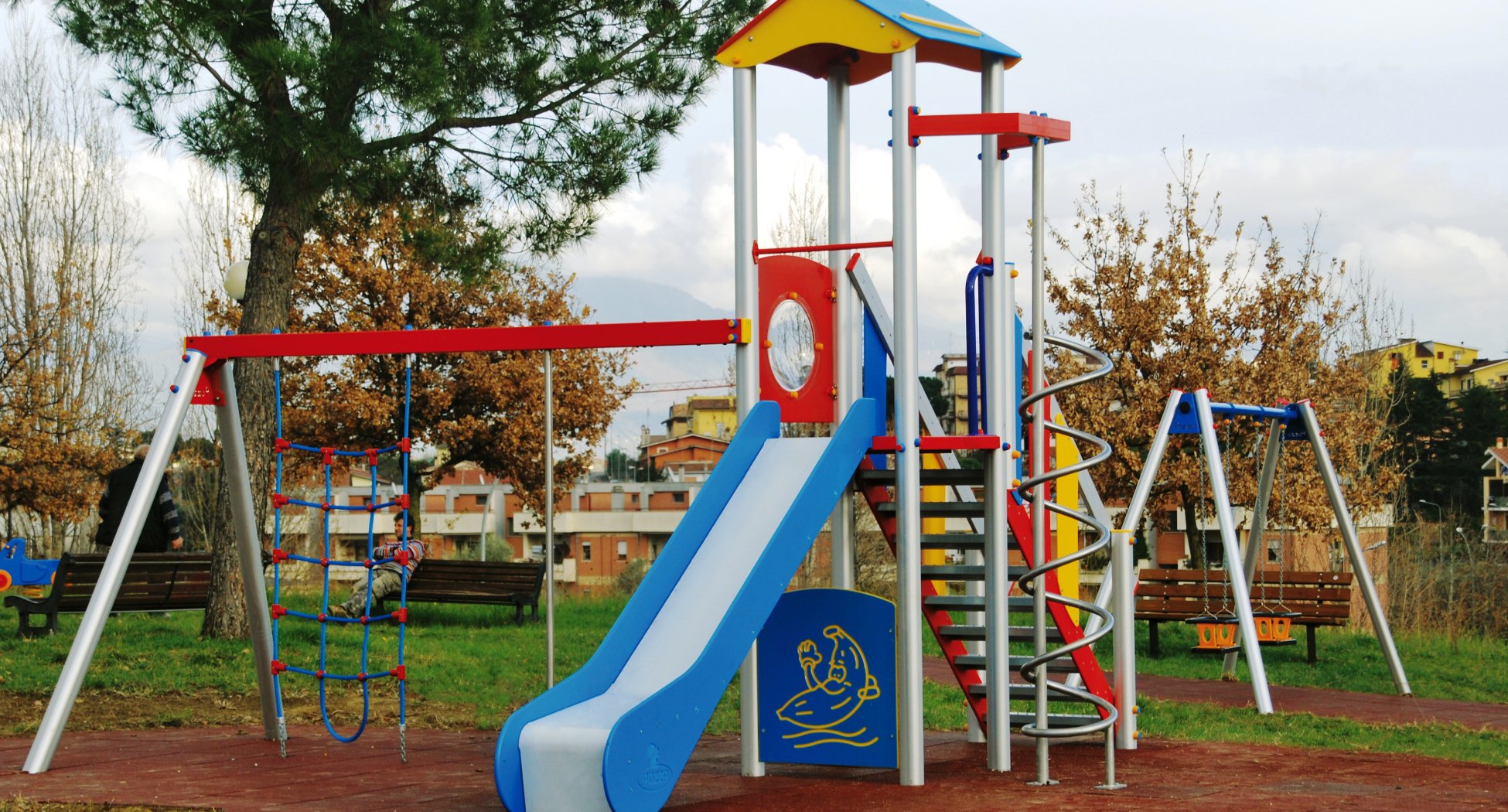 POZZA Klettergerüst mit Rutsche