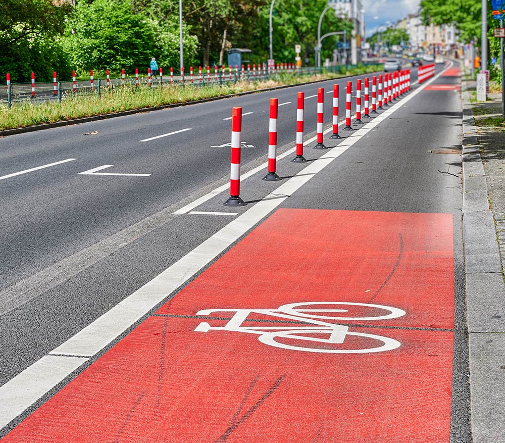 Pop-Up-Radwege sind temporäre Radverkehrsanlagen.