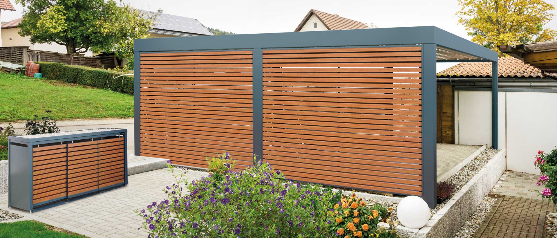 MULTIPORT® Car mit Mulltonnenbox STYLOUT LINIS