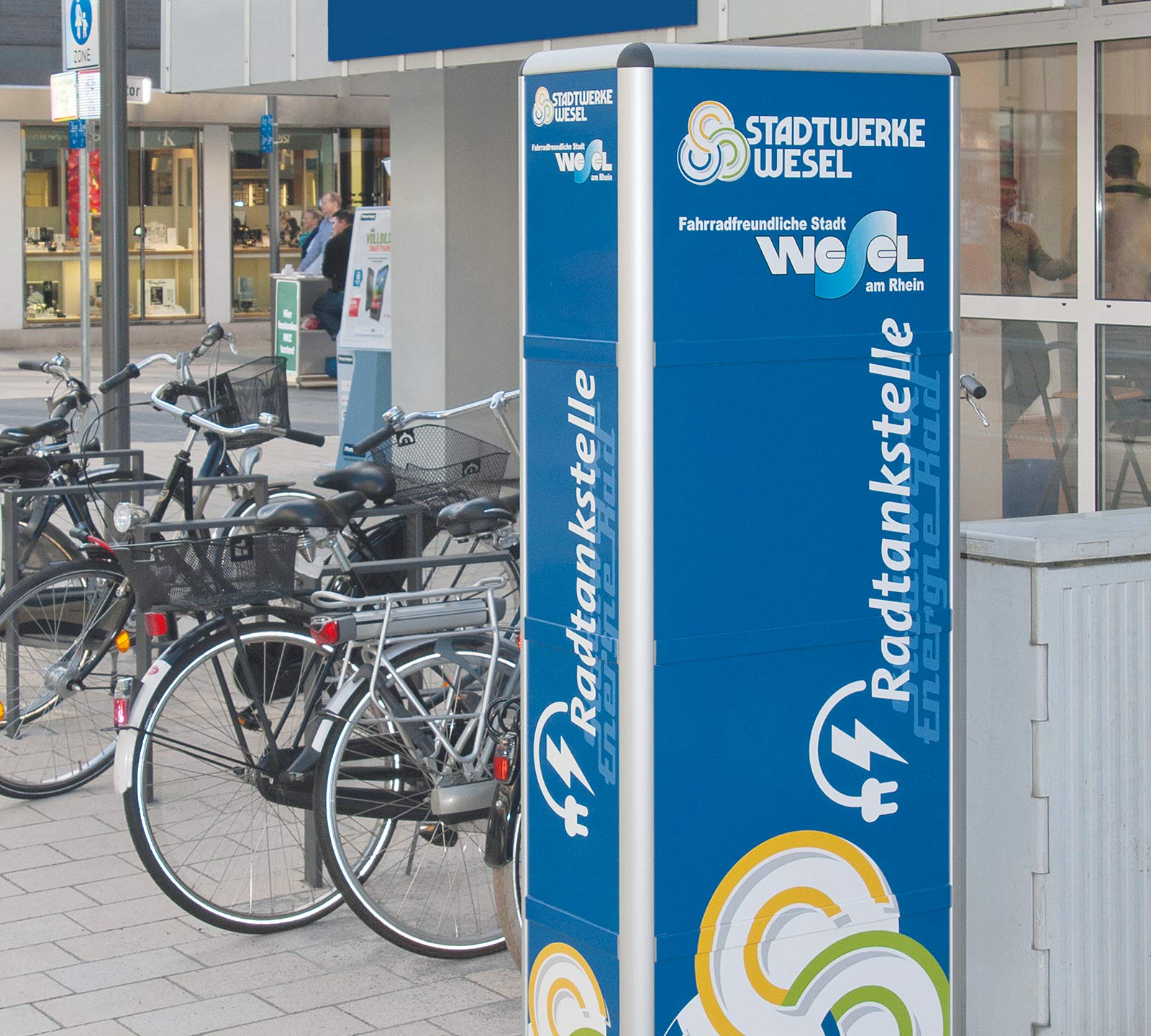E-Bike Ladestellenschrank AMARO in der Innenstadt