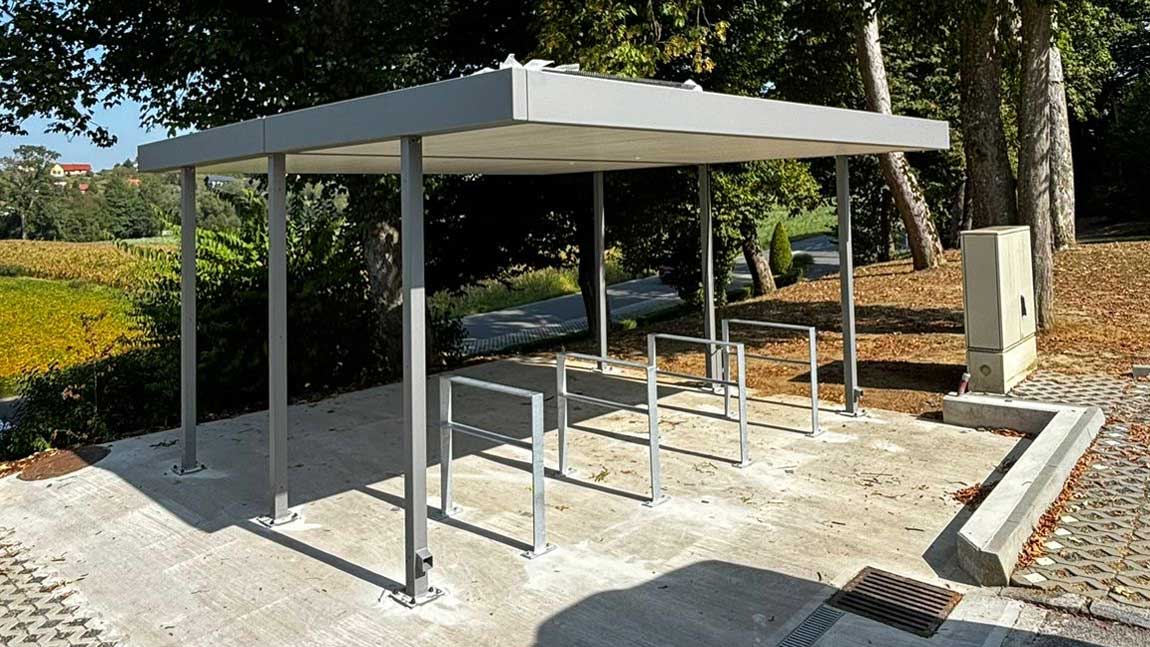 Fahrradüberdachung LUNA GREEN in Fehring