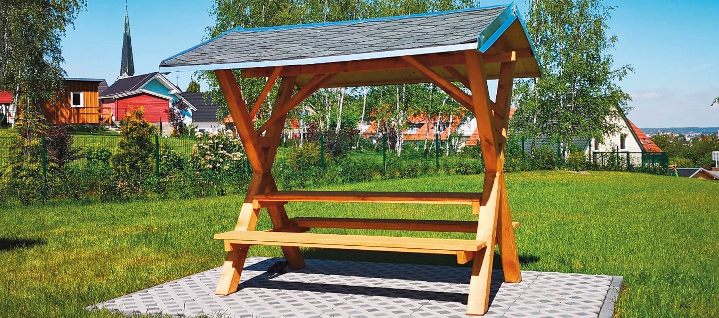 Partyhütte KABANO aus Holz