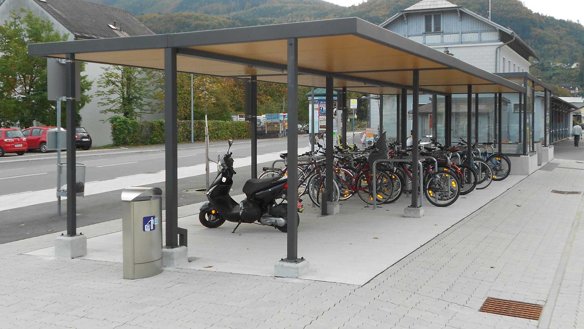 Fahrradüberdachung LUNA in Scheibbs