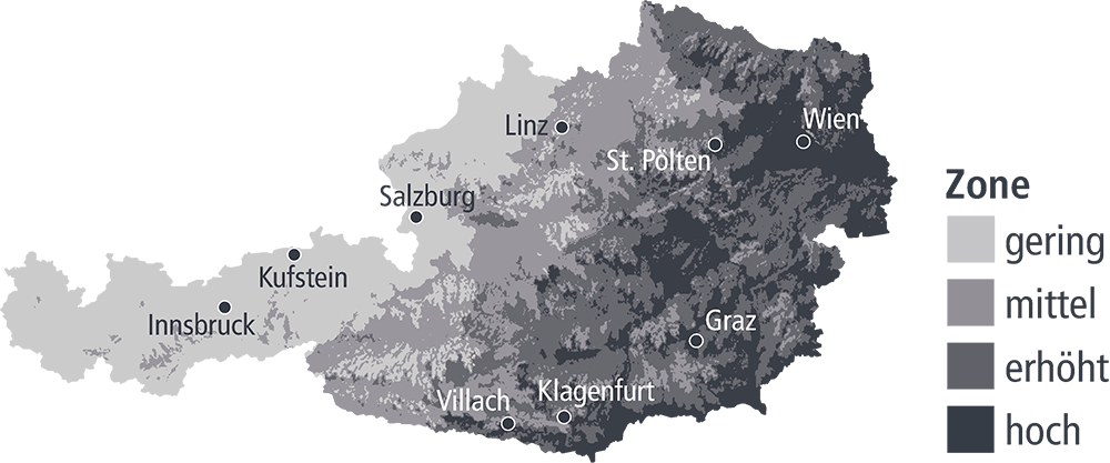Windlastzonenkarte Österreich