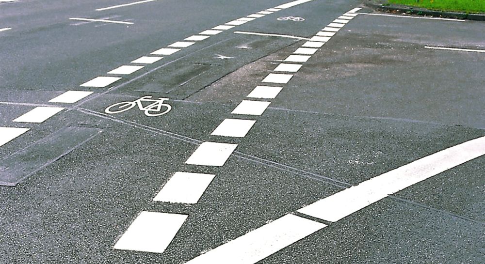 Radwegmarkierung