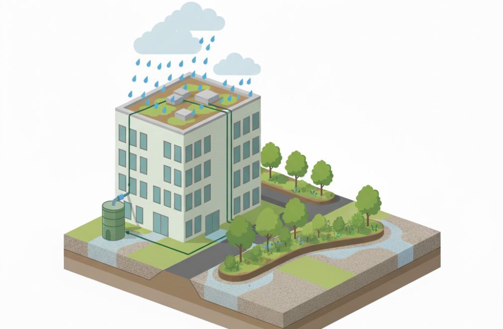 Nutzung von Regenwasserrückhalt