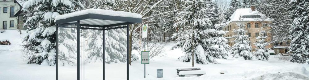 Wartehalle LEONIS im Winter