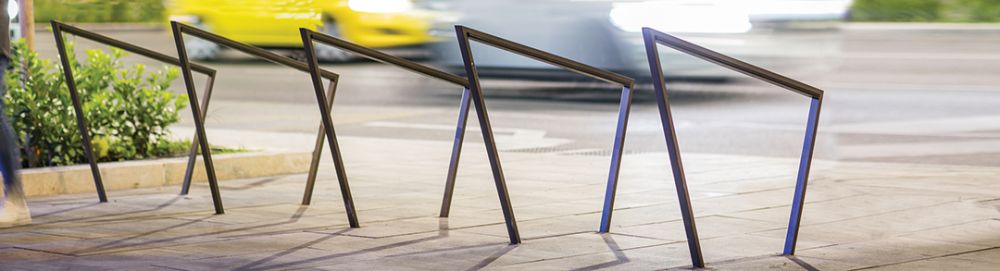 Fahrradanlehnbügel Edgetyre - Nahaufnahme