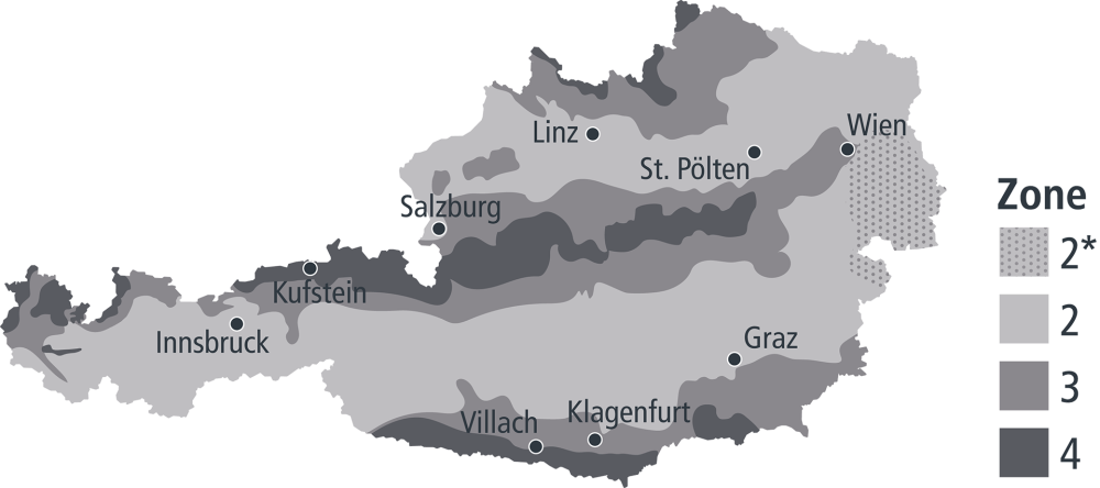 Schneelastkarte Österreich