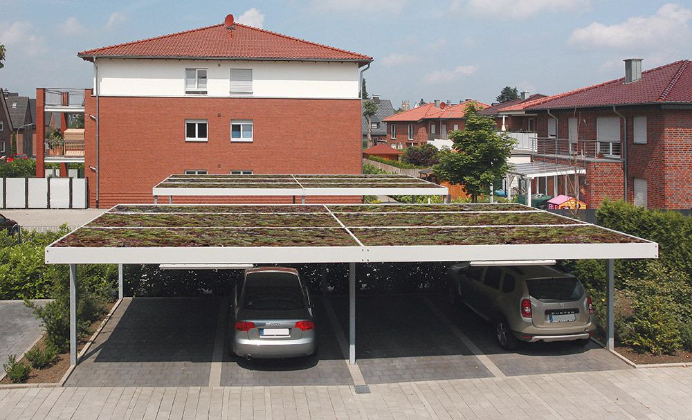 Dachbegrünung auf Carports von ZIEGLER