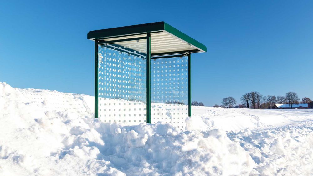 Schneelast: Wartehalle LEONIS